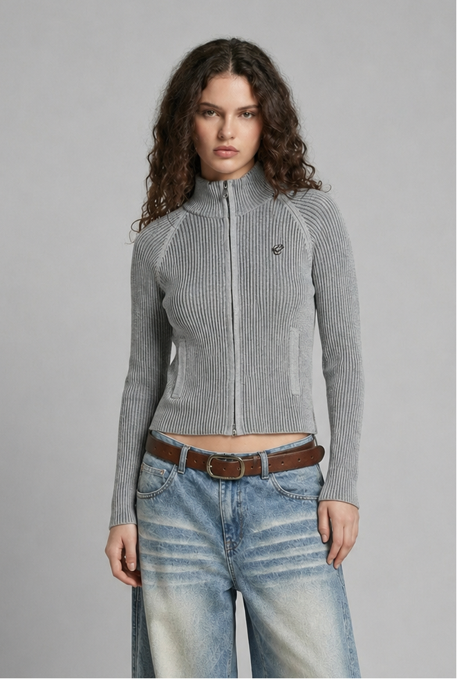 Côte Zip Knit